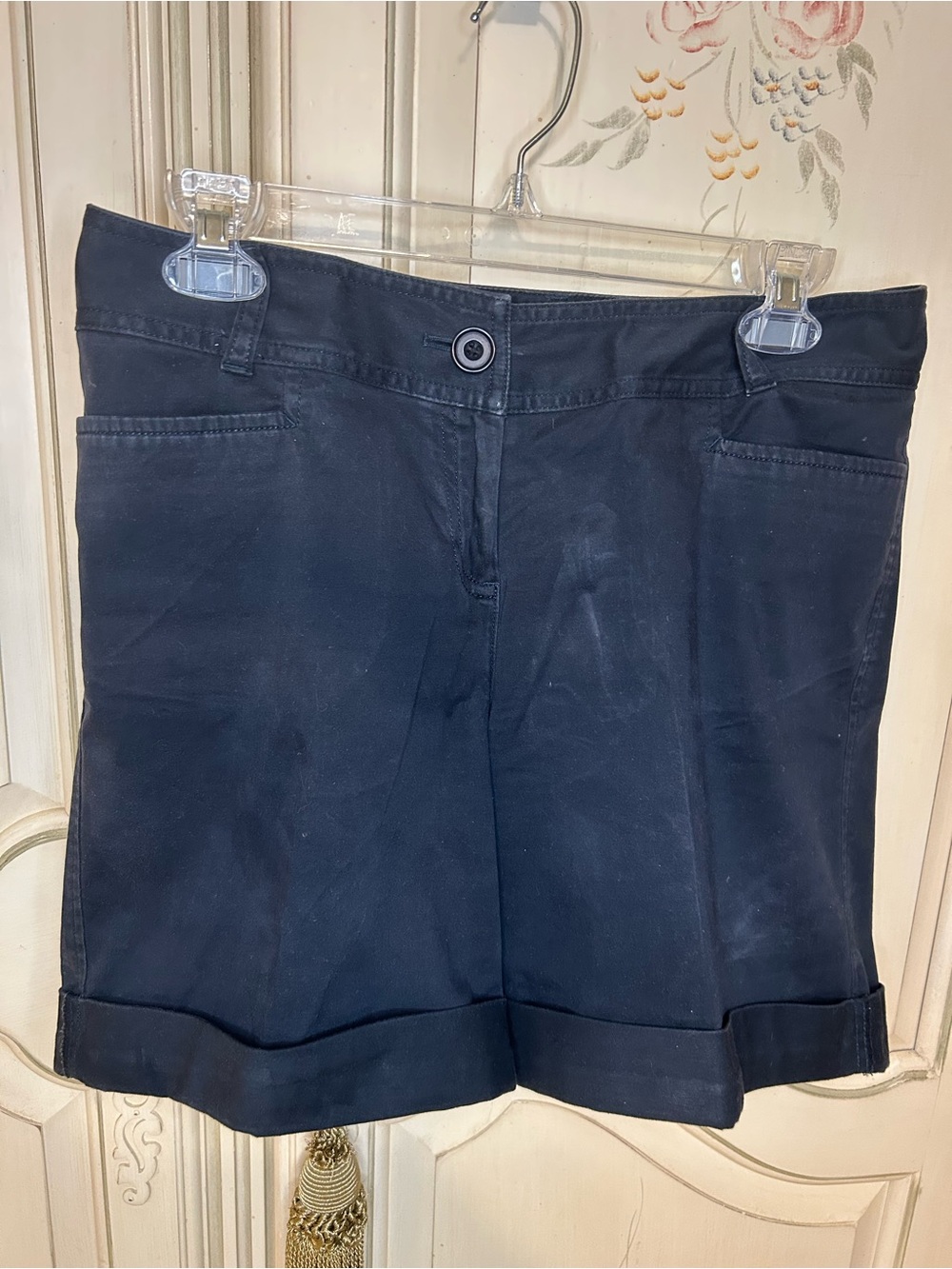 J. Jill Black Cuffed Bermuda Shorts